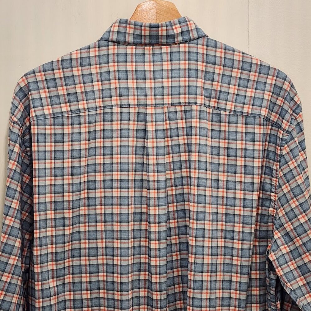 Johnnie O Mens Lightweight Cotton Check Plaid Button Down Flannel Size Large - Picture 9 of 14